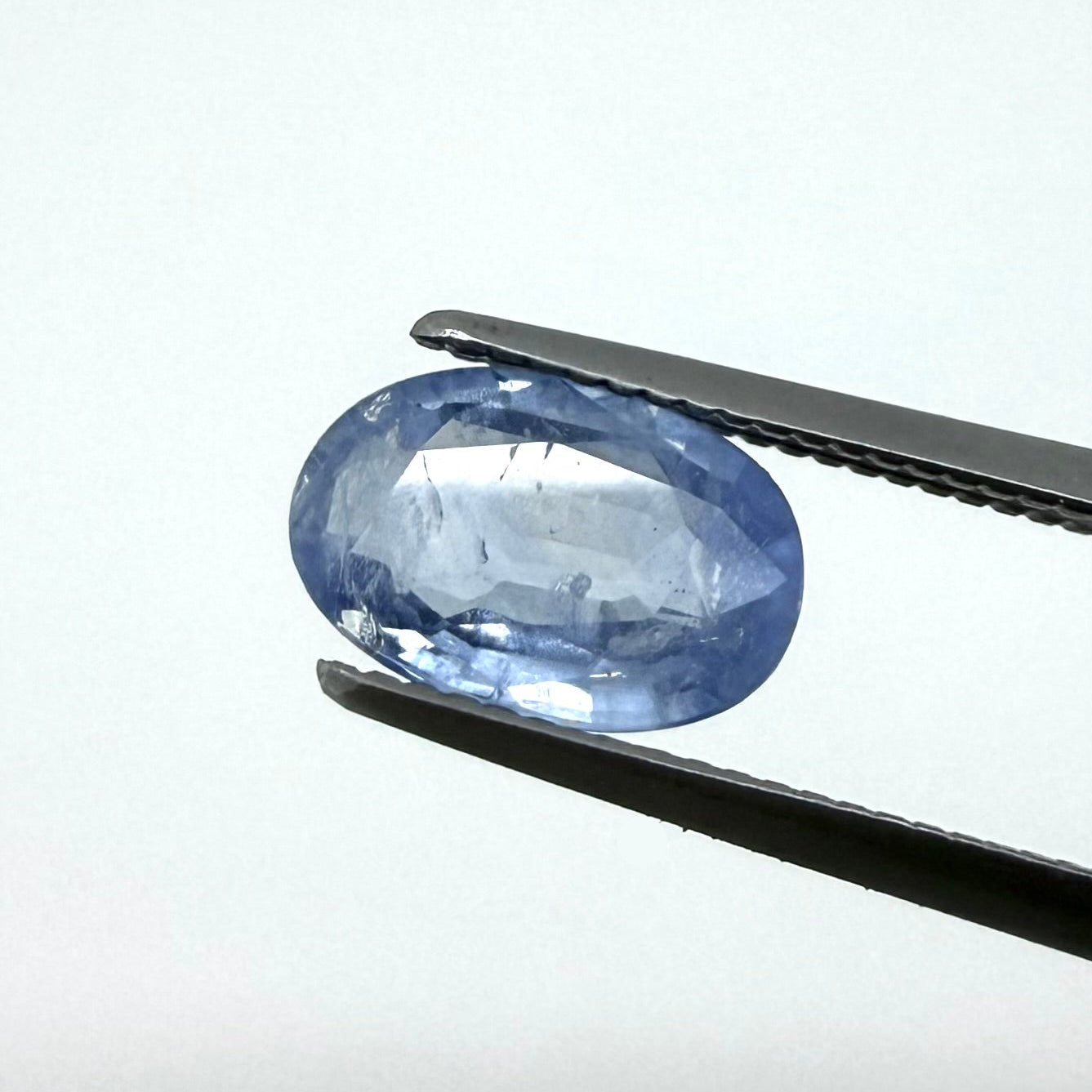 Pale Purplish Blue Sapphire Oval 1.1 Ct