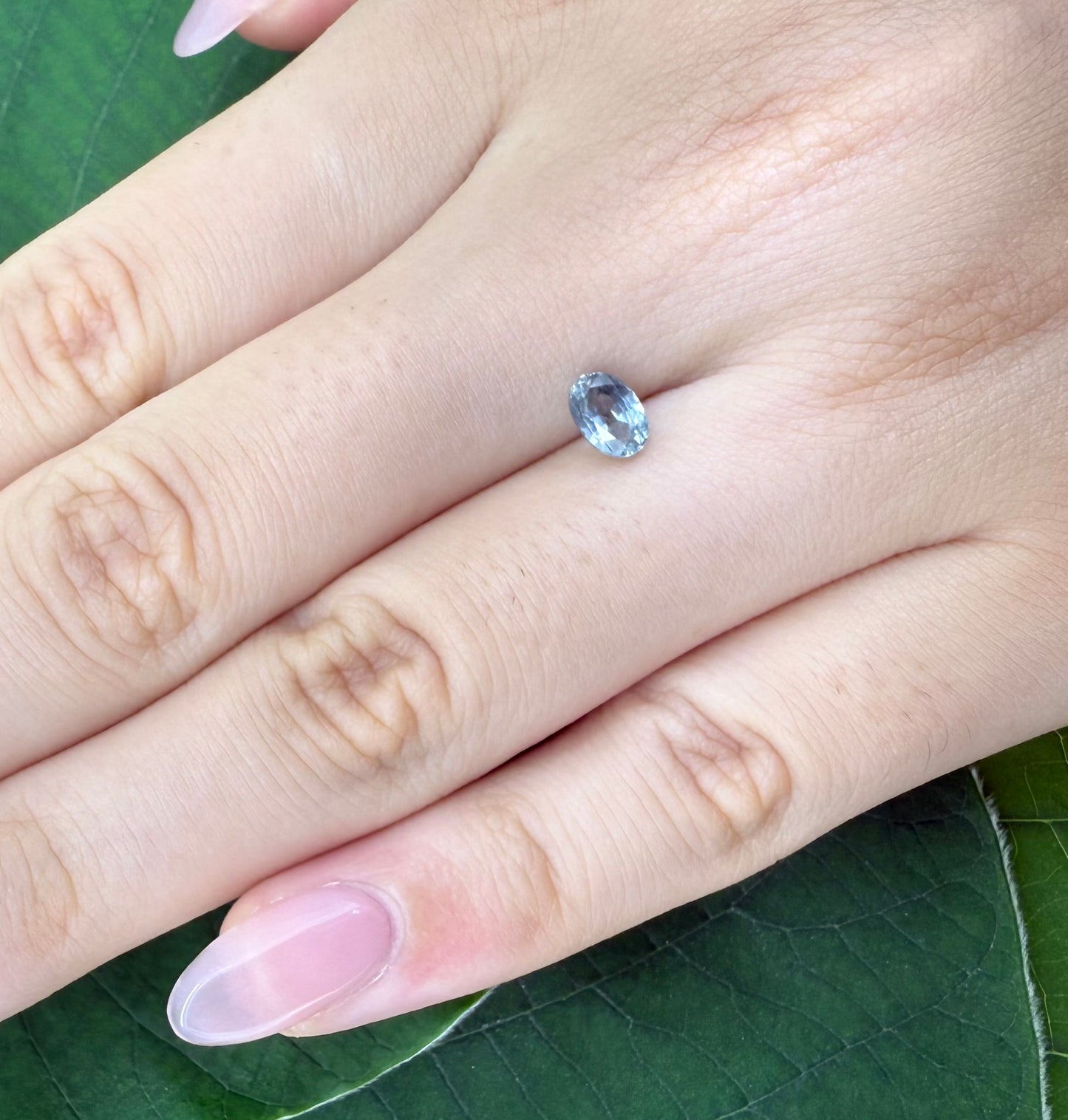 Pastel Green Sapphire Oval 0.71 Ct
