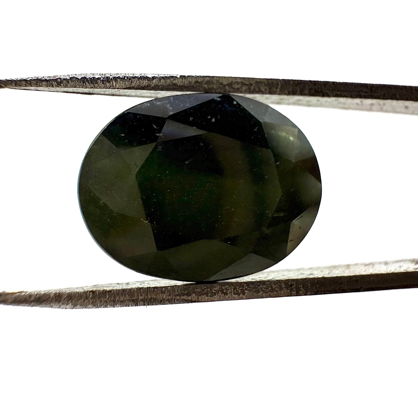 Very Dark Green Sapphire Oval 5.1 Ct