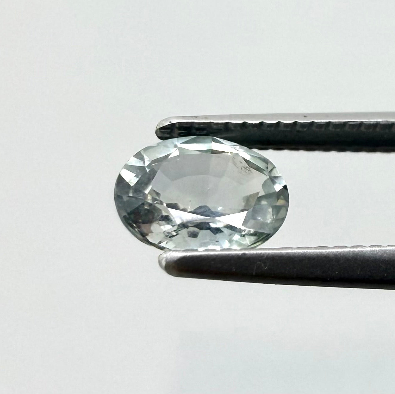 Pastel Green Sapphire Oval 0.68 Ct