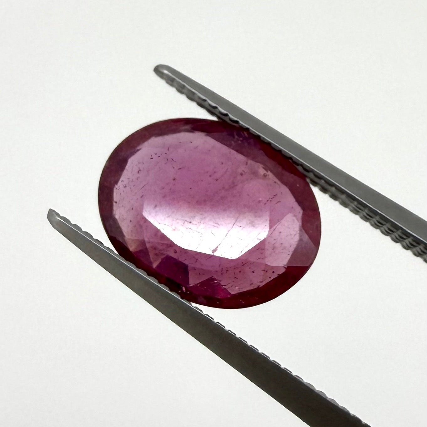 Purplish Red Ruby Oval 3 Ct