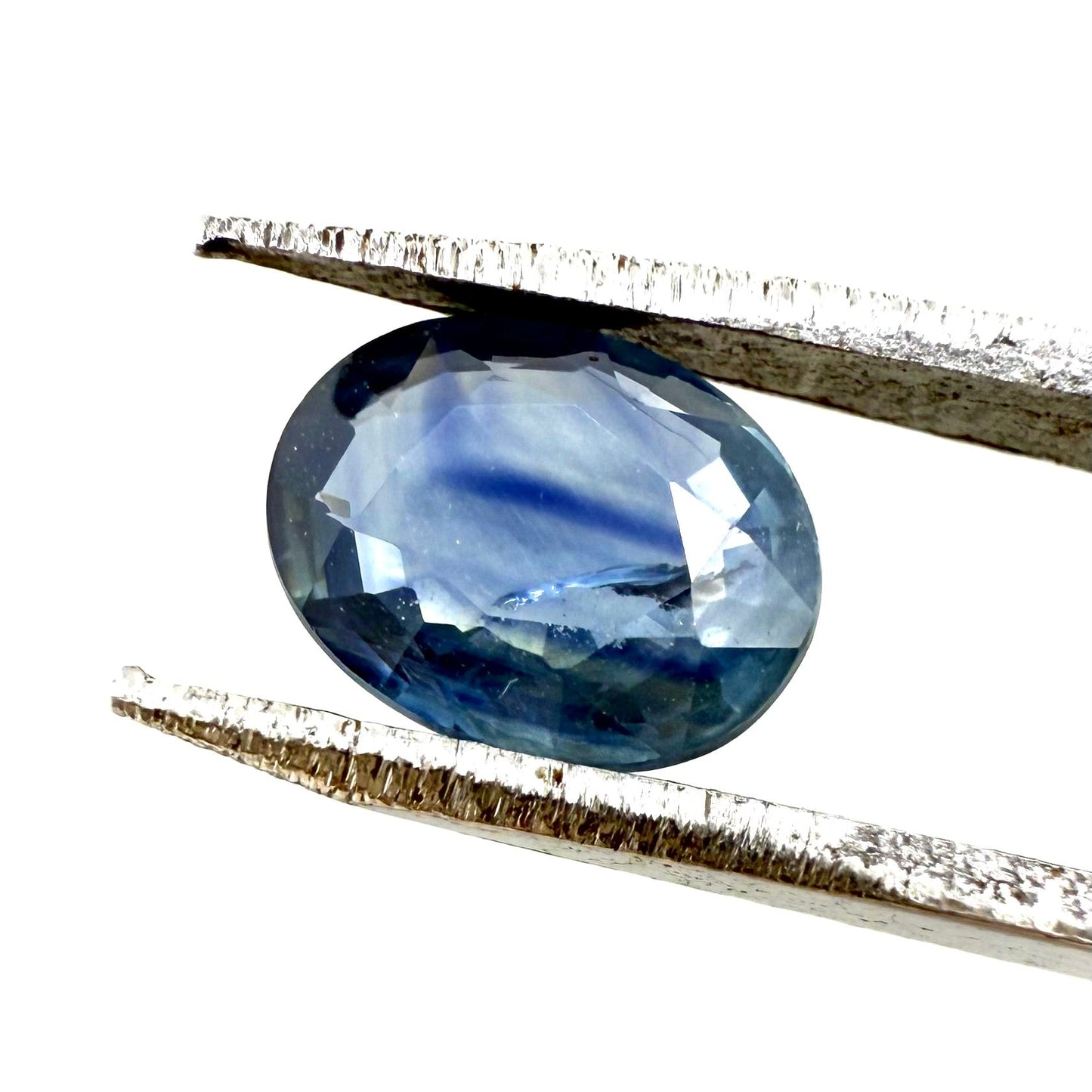 Pale Blue Sapphire Oval 0.76 Ct