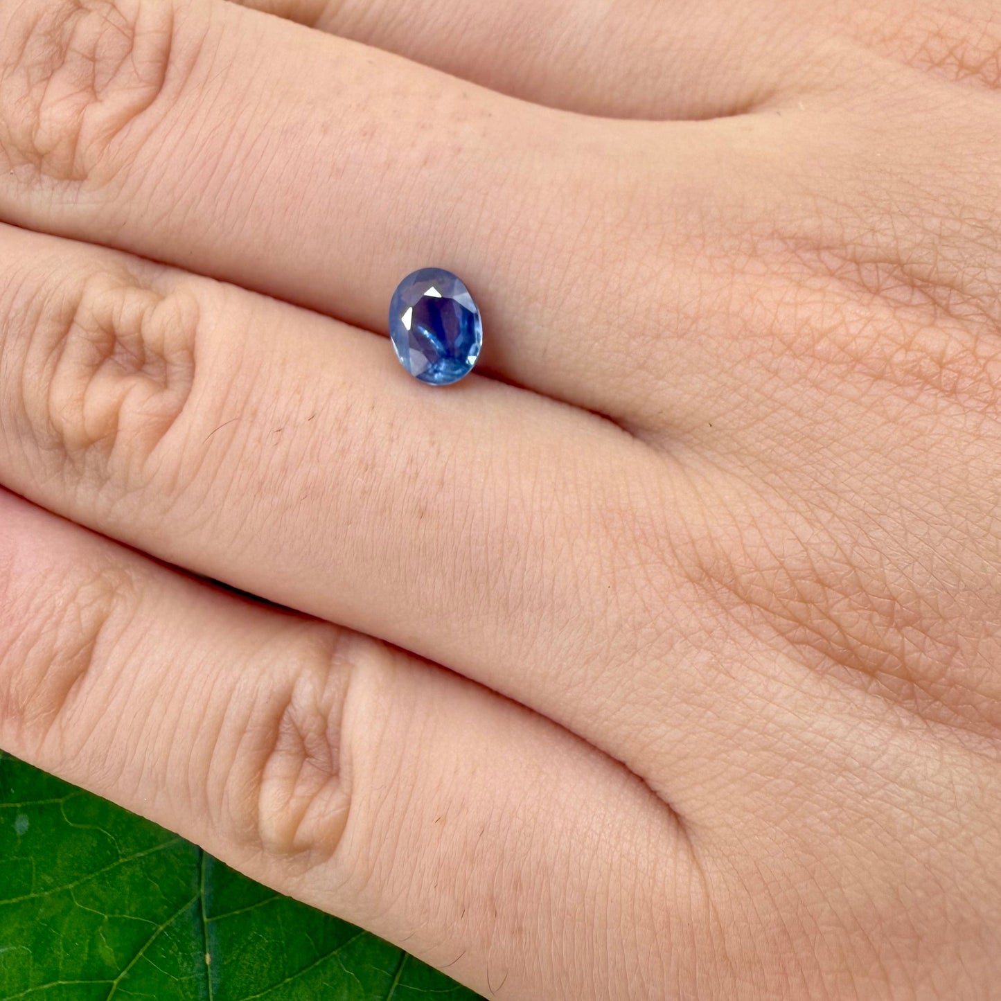 Pale Blue Sapphire Oval 0.76 Ct
