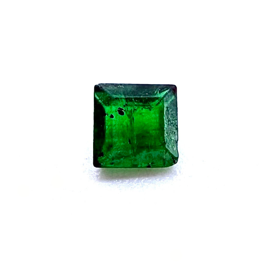 Small Vibrant Green Emerald Princess 0.1 Ct