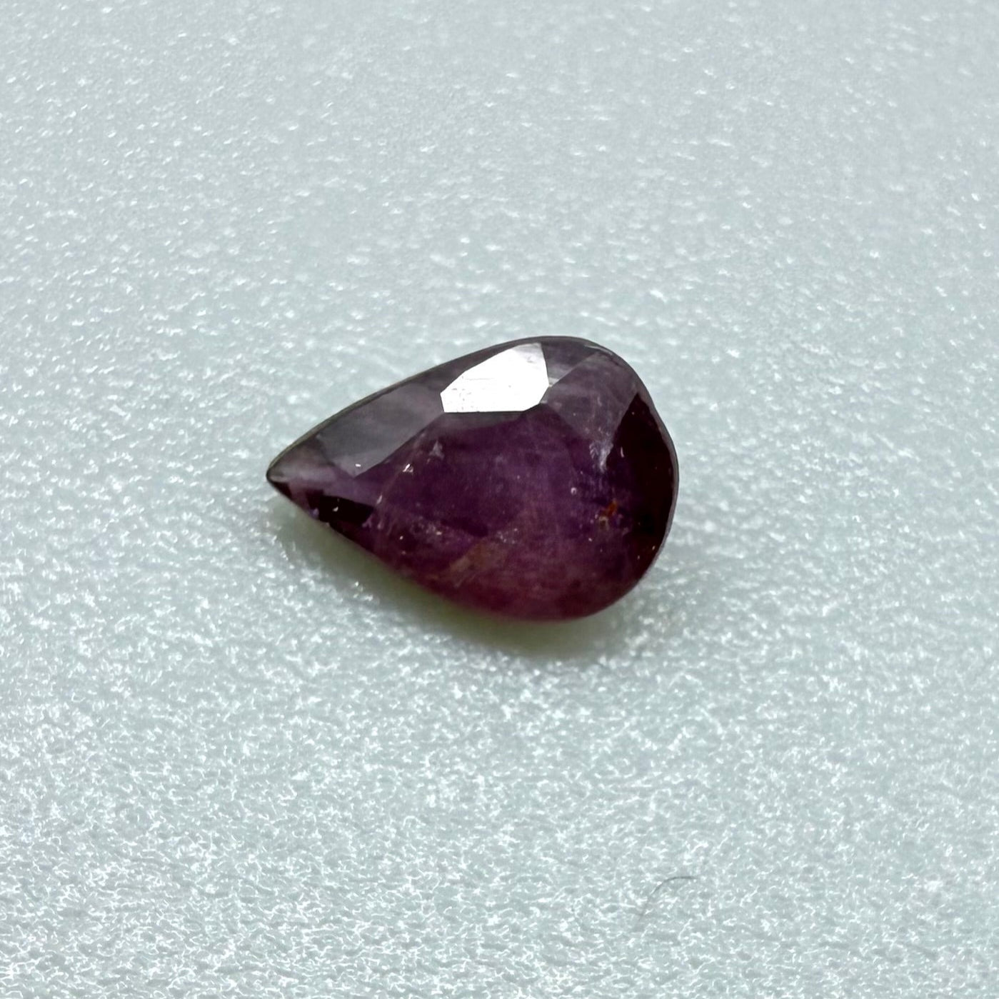Pink-Purple Sapphire Pear 0.47 Ct