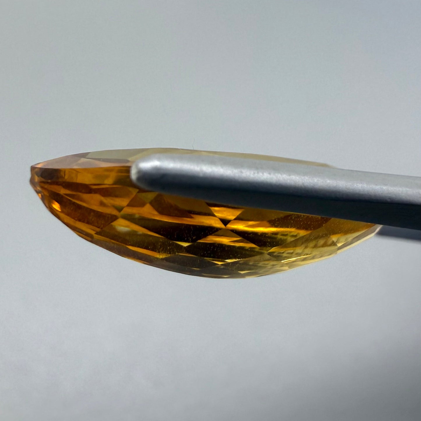 Light Orange Amber Hues Citrine Marquise 6.9 Ct