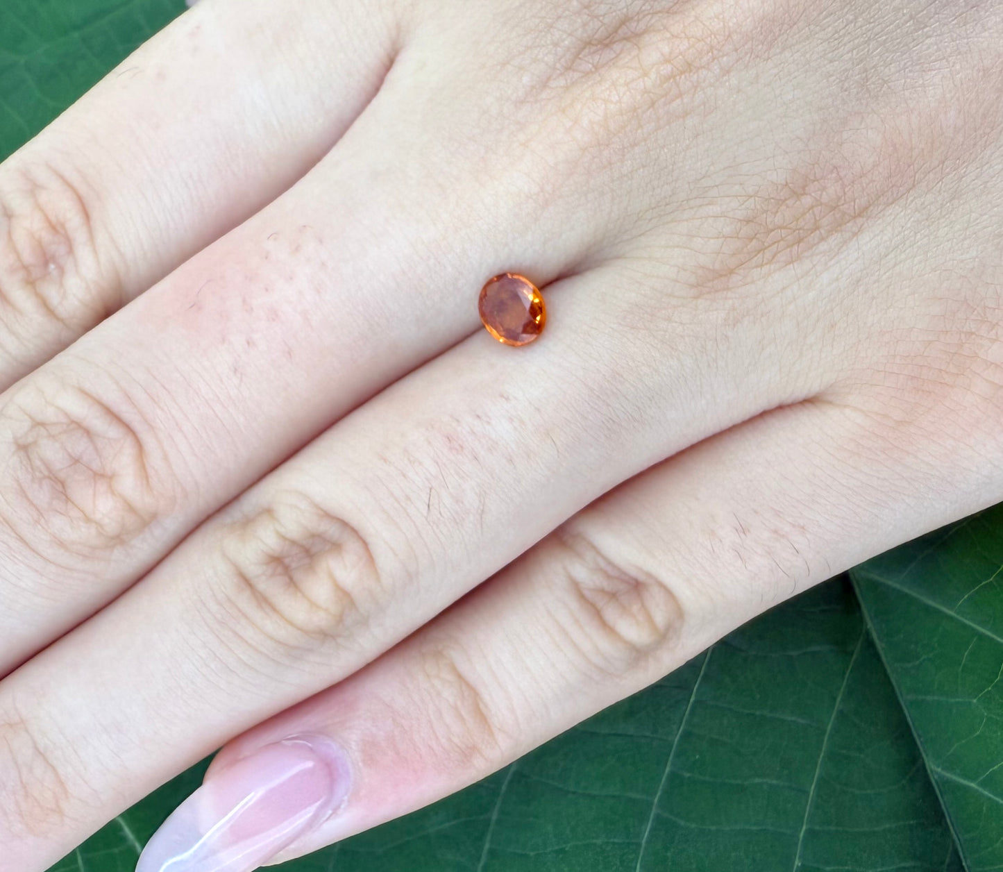 Fiery Orange Spessartine Oval 0.6 Ct