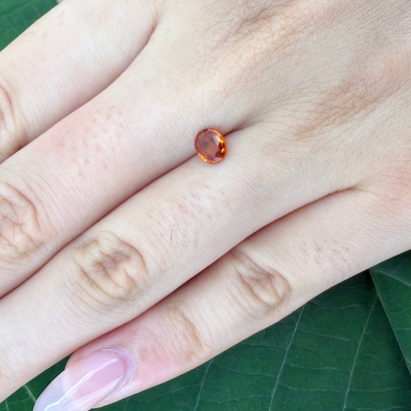 Loose Fiery Orange Spessartine gemstone, oval cut