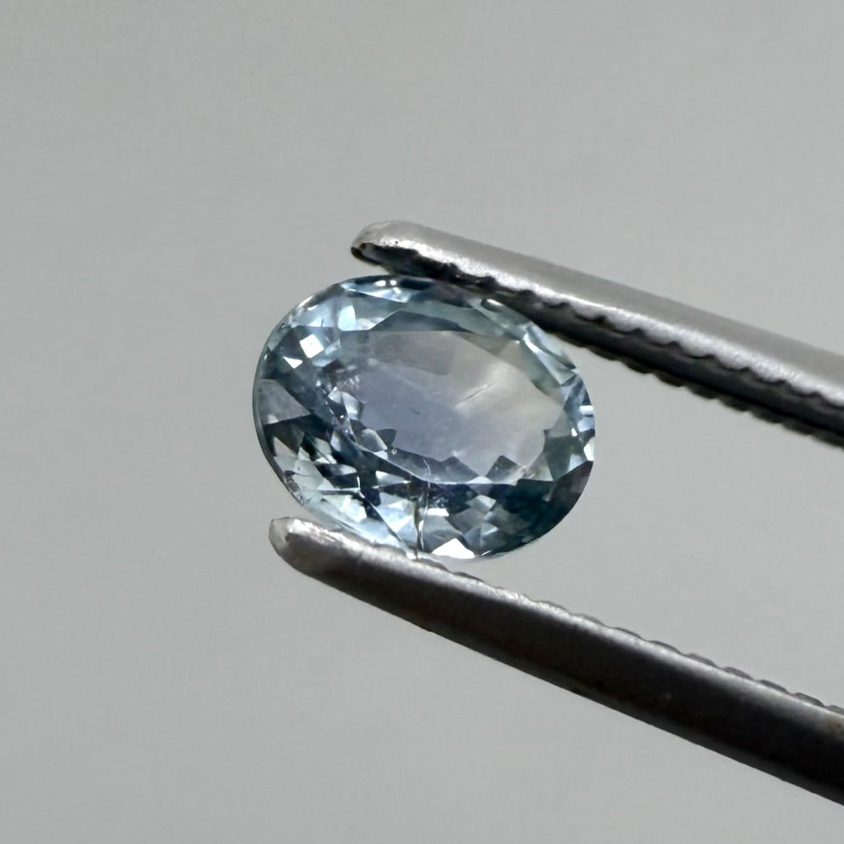 Pastel Blue Sapphire Oval 0.55 Ct