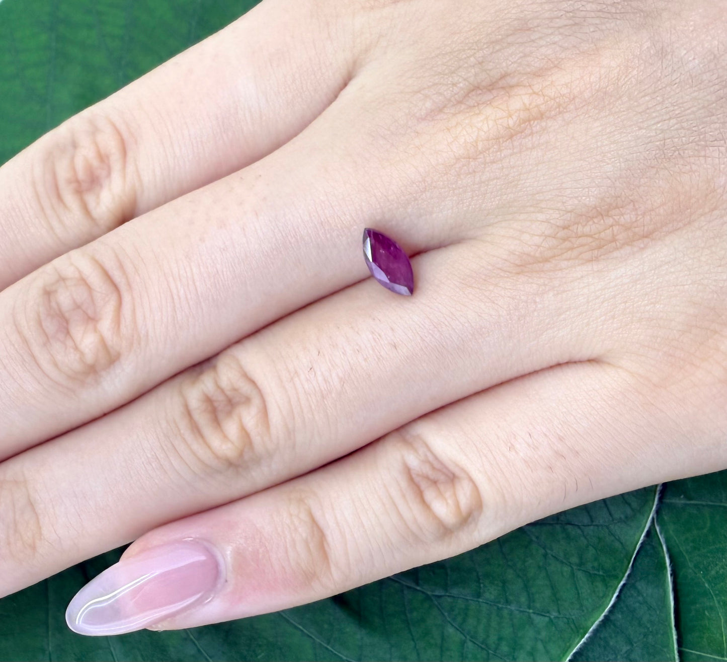 Pink-Purple Sapphire Marquise 0.9 Ct