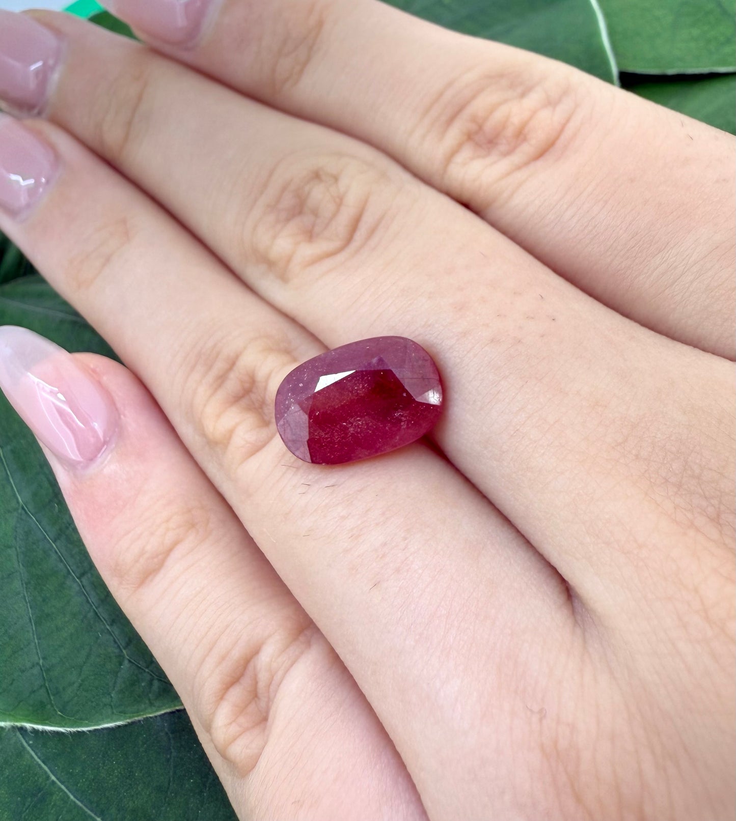 Rusty Red Ruby Cushion 5.74 Ct