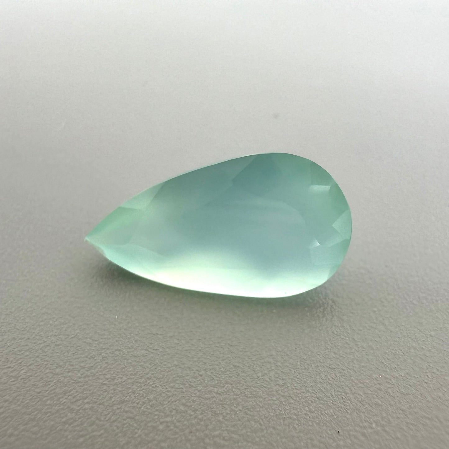 Turquoise Hues Chalcedony Pendeloque 3.98 Ct