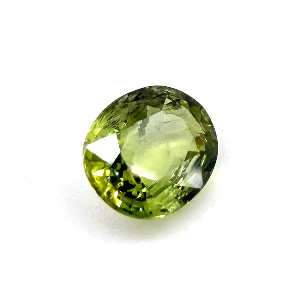 Green Sapphire Oval 0.75 Ct