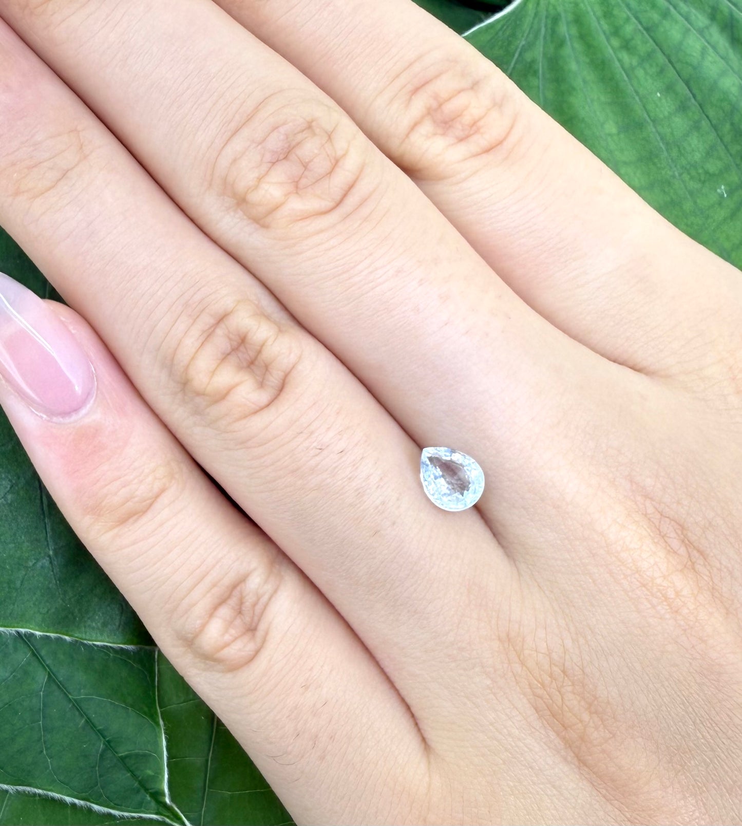Very Light Blue Aquamarine Pear 0.67 Cts