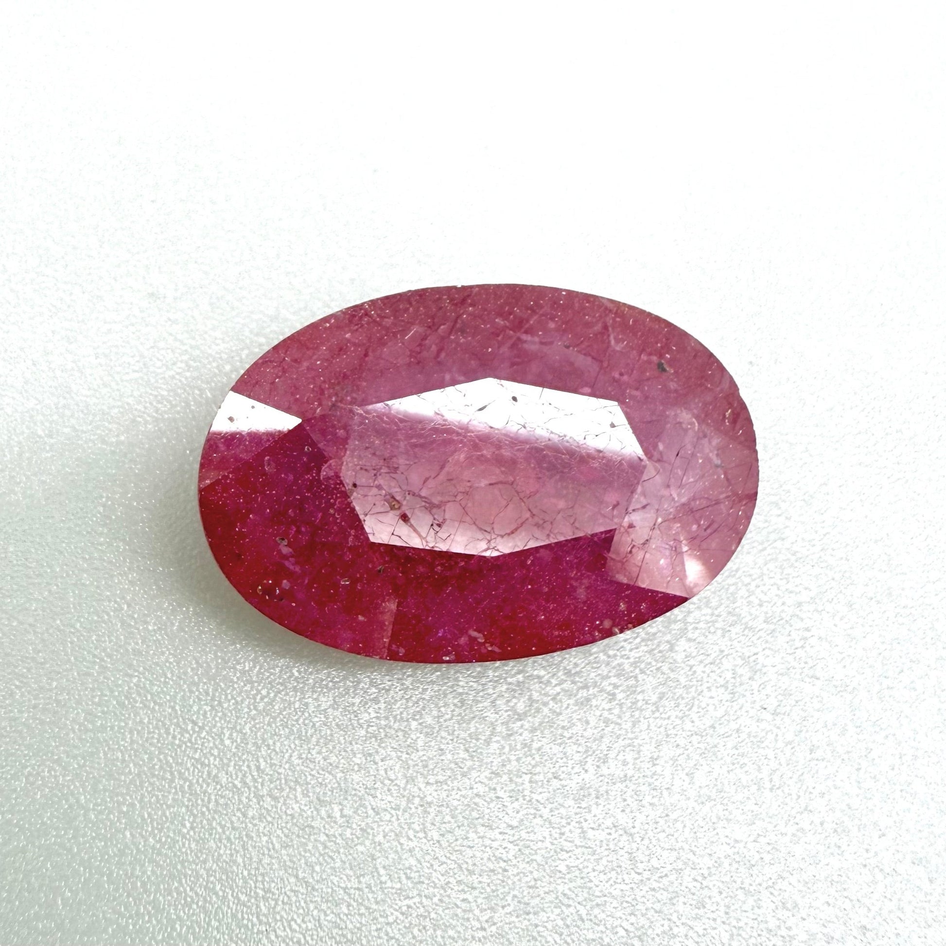 Natural Pink Ruby gemstone, cabochon & faceted