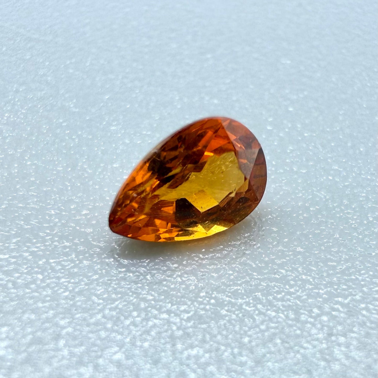 Fiery Orange Spessartine Pear 0.4 Ct