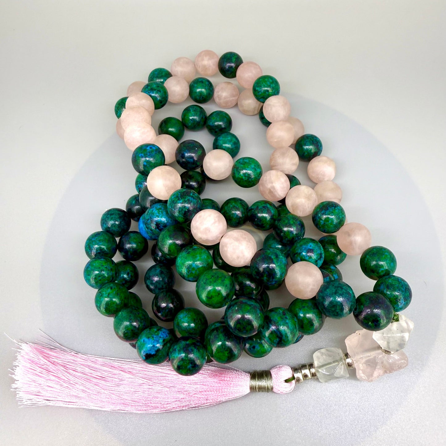 Chysocolla-Rose-Quartz Mala