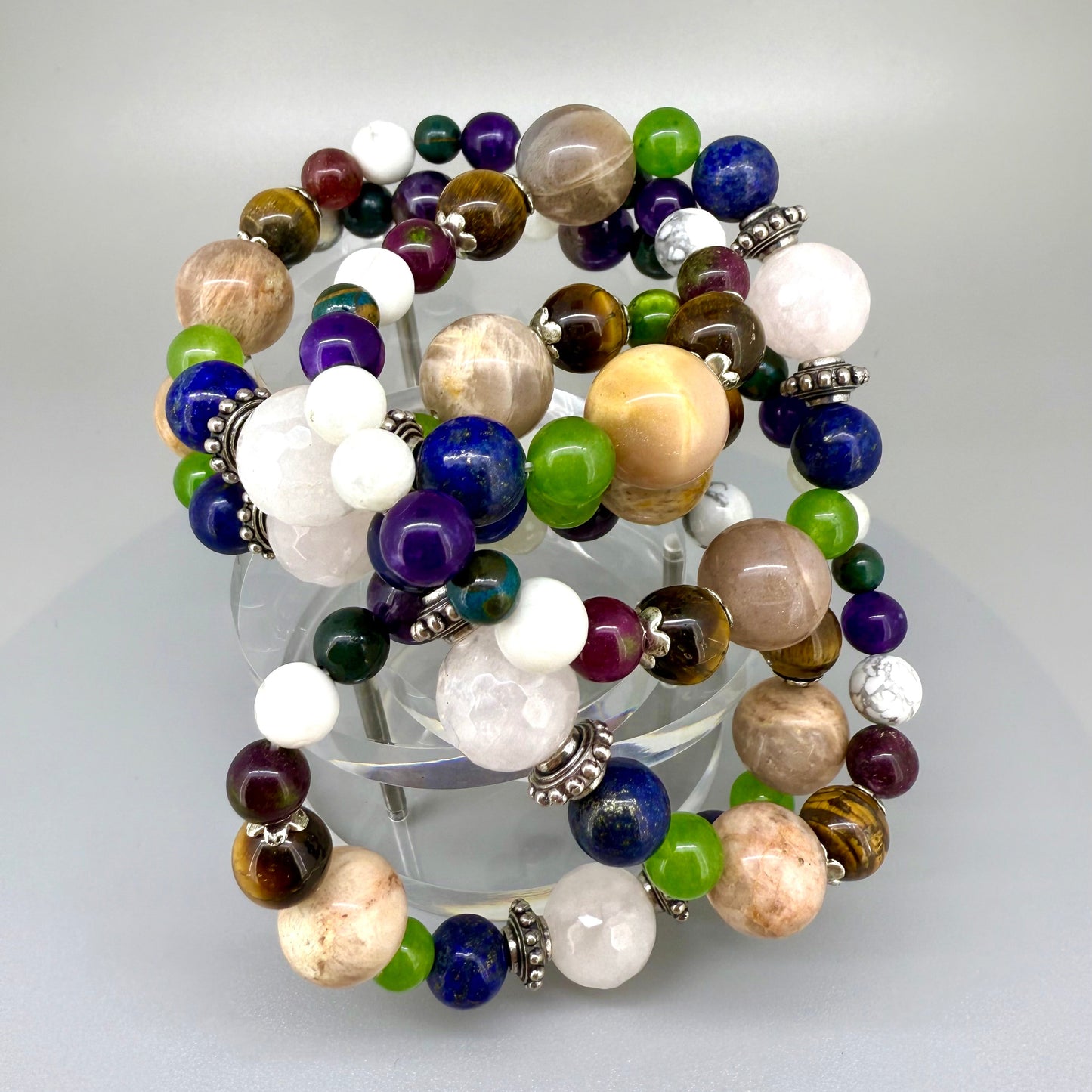 Birthday Bracelets made of natural gemstones, seven designs for each day of the week, handmade spiritual jewelry.