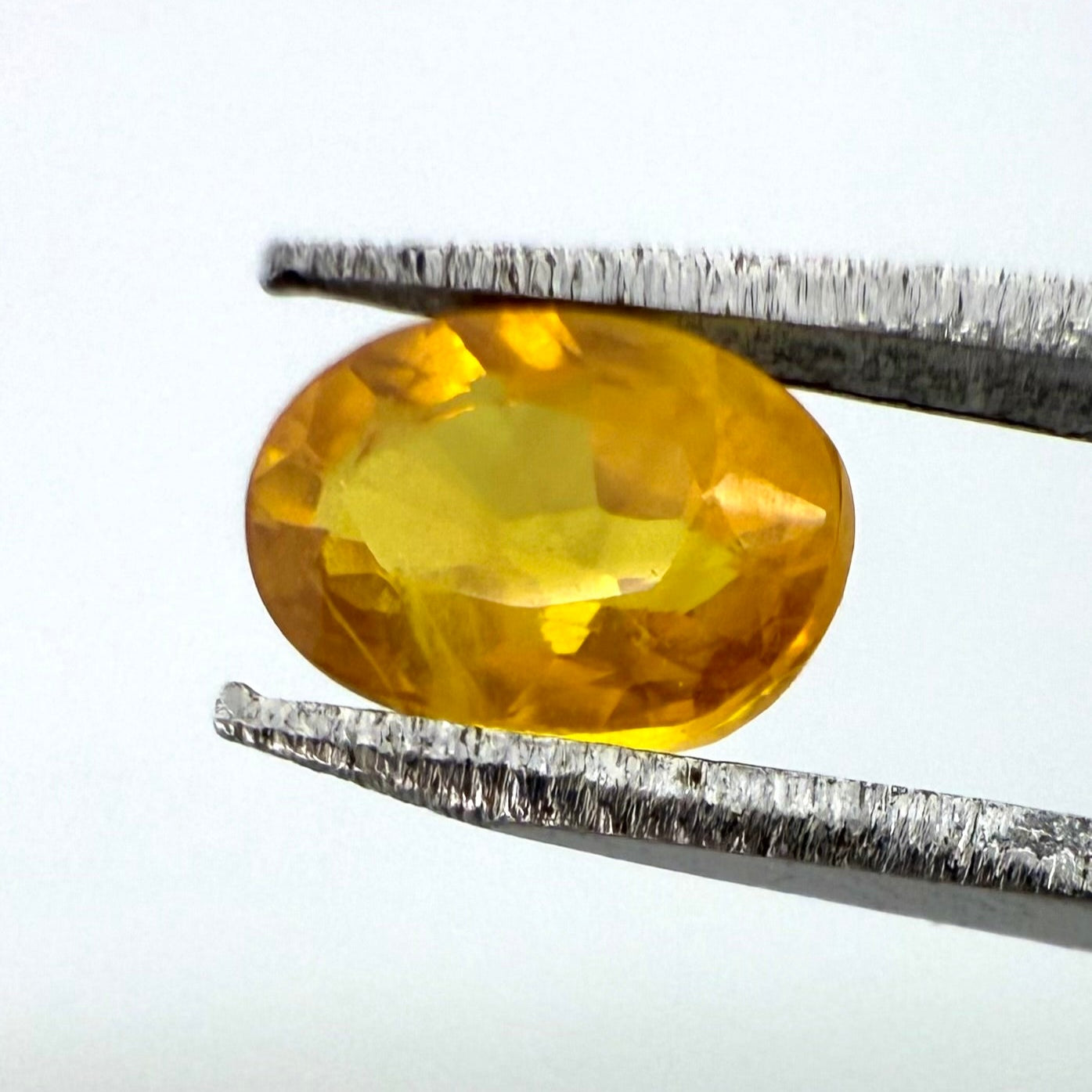 Orange-Yellow Sapphire Oval 0.83 Ct