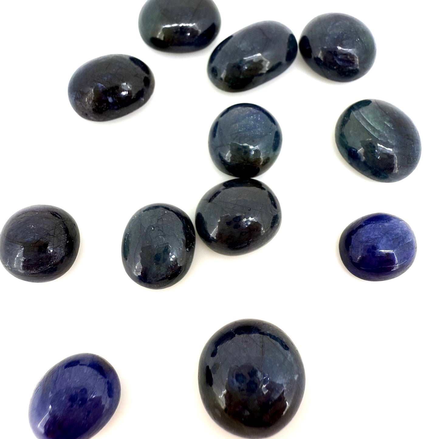 Dark Blue Sapphire Lot Cabochon 98 Ct