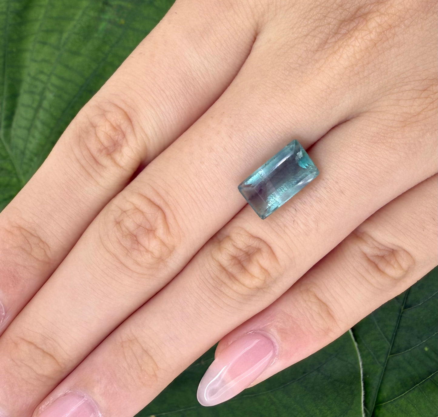 Lagoon Blue Fluorite Baguette 4.75 Ct