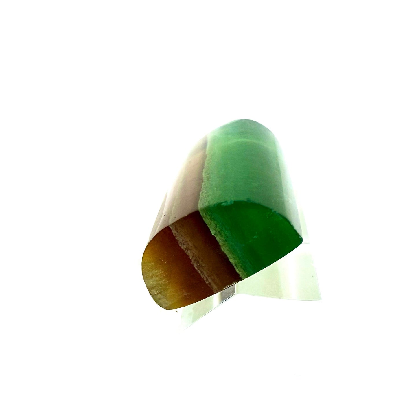Tri-Color (Green, Cognac, Sand) Fluorite Fancy 14.53 Ct Ct
