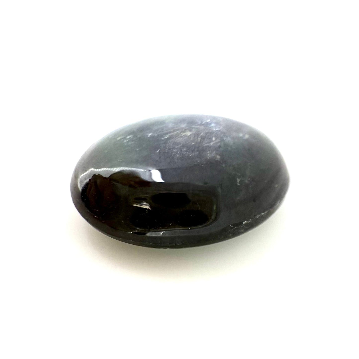 Bi-Color (Very Dark Blue, Silky White) Sapphire Cabochon 7.45 Ct