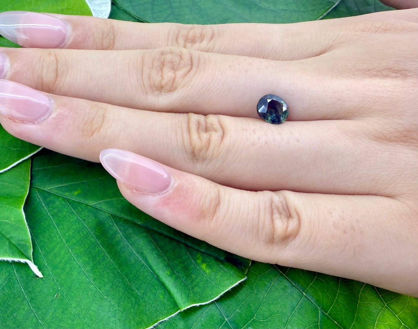 Bi-Color (Green Blue) Sapphire Oval 1.46 Ct