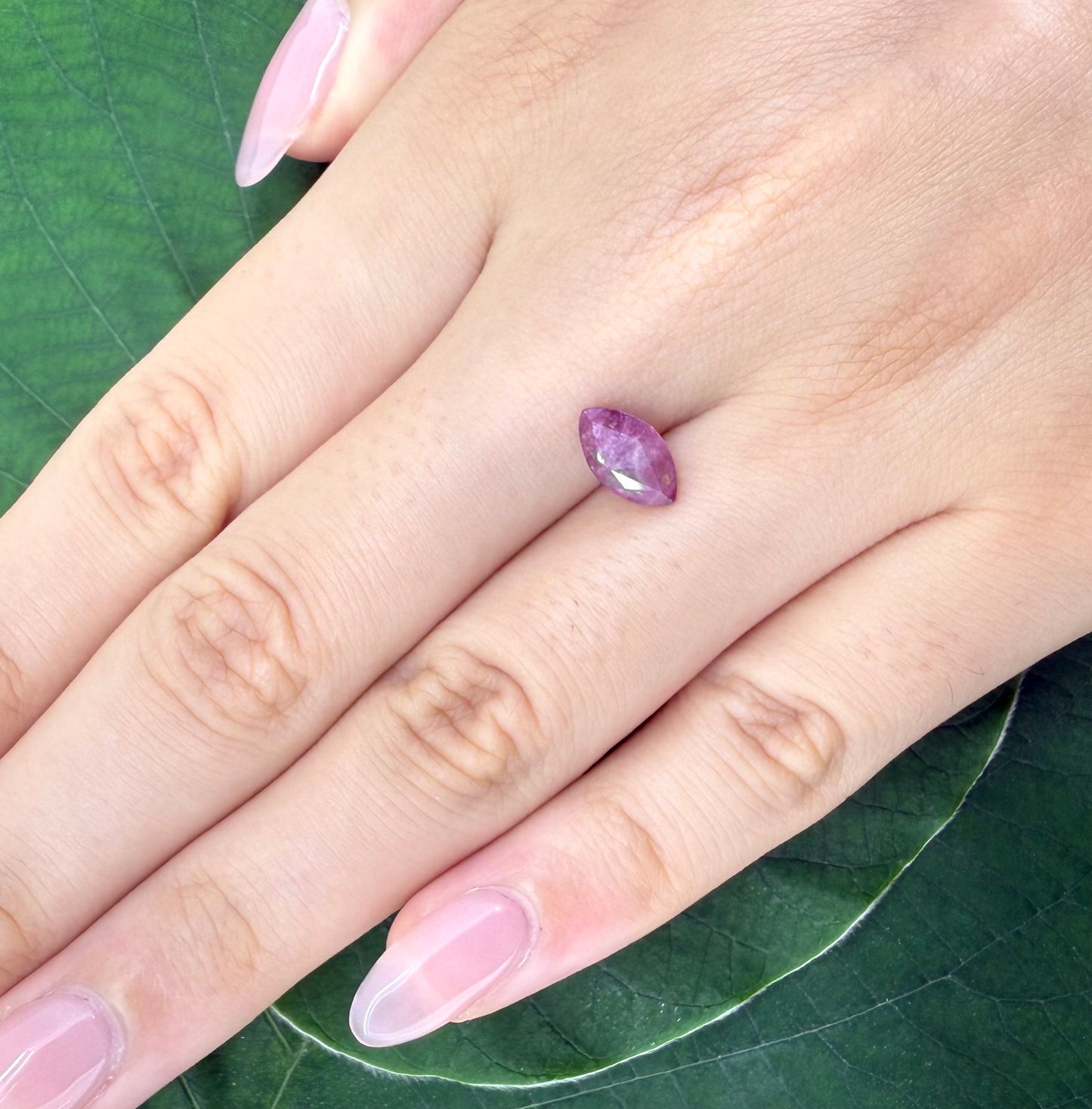 Purplish-Pink Sapphire Marquise 1.5 Ct