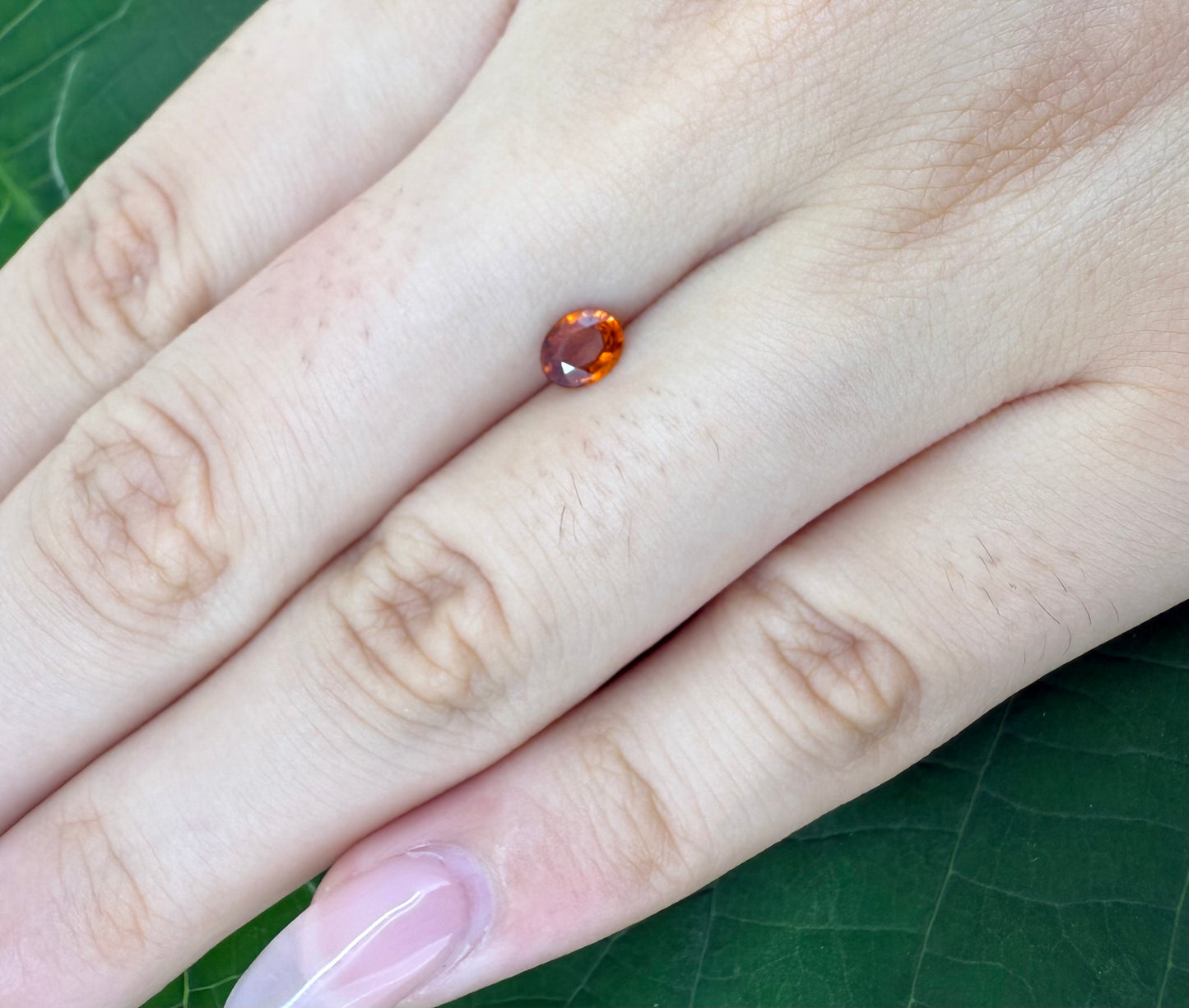 Fiery Orange Spessartine Oval 0.46 Ct