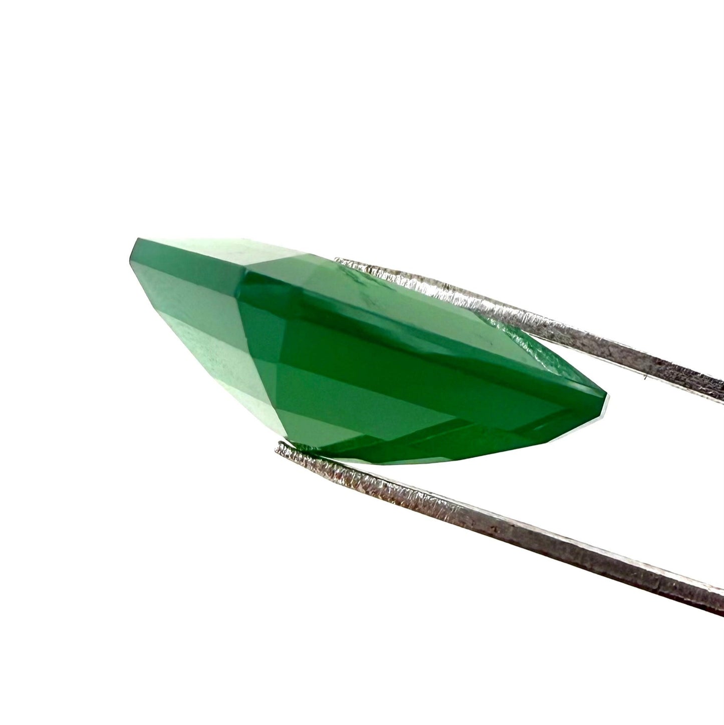 Vibrant Green Chalcedony Emerald cut 13.95 Ct