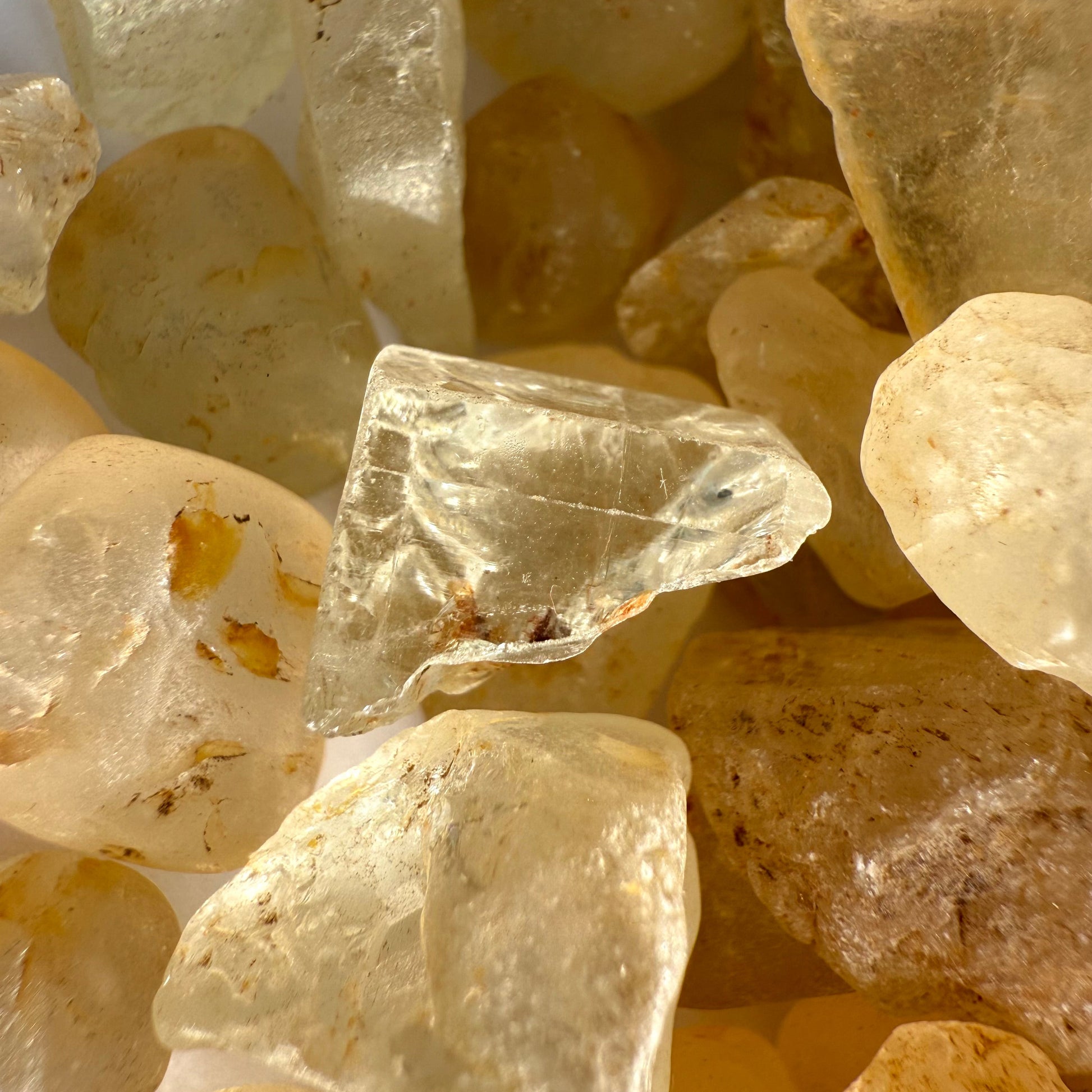 Uncut raw Topaz gems in natural form, unique collector and artisan jewelry material