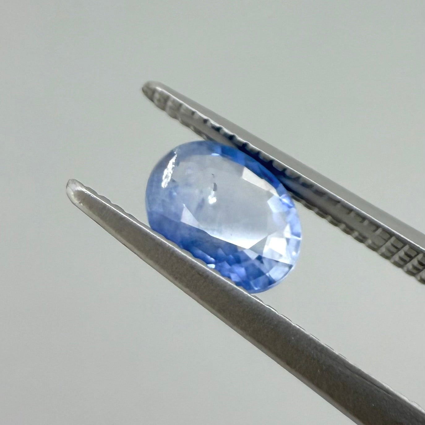 Pale Blue Hues Sapphire Oval 0.8 Ct