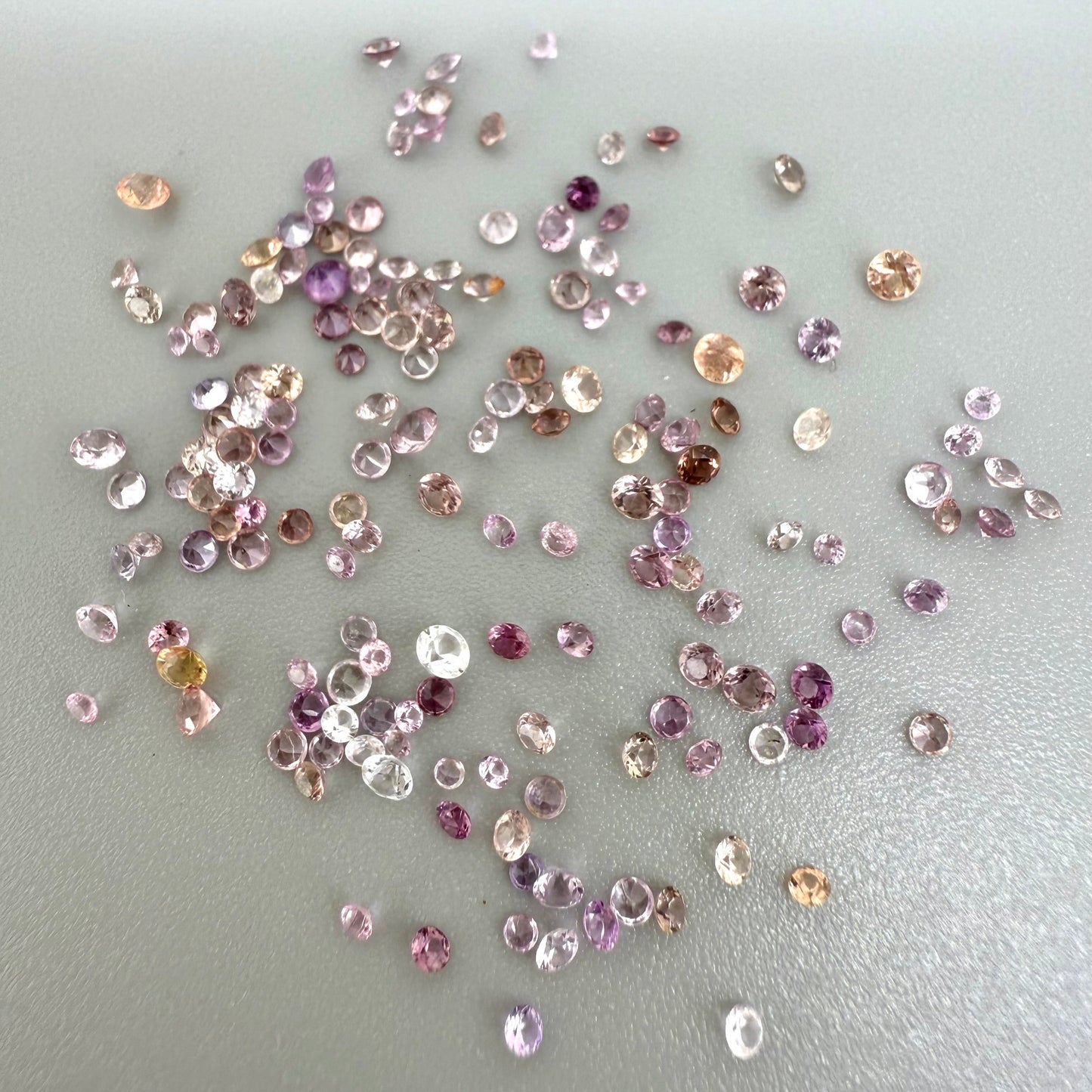 Multi Color (Purple, Pink, White, Rust, Mauve, Orange) Sapphire Lot Round 4.49 Ct