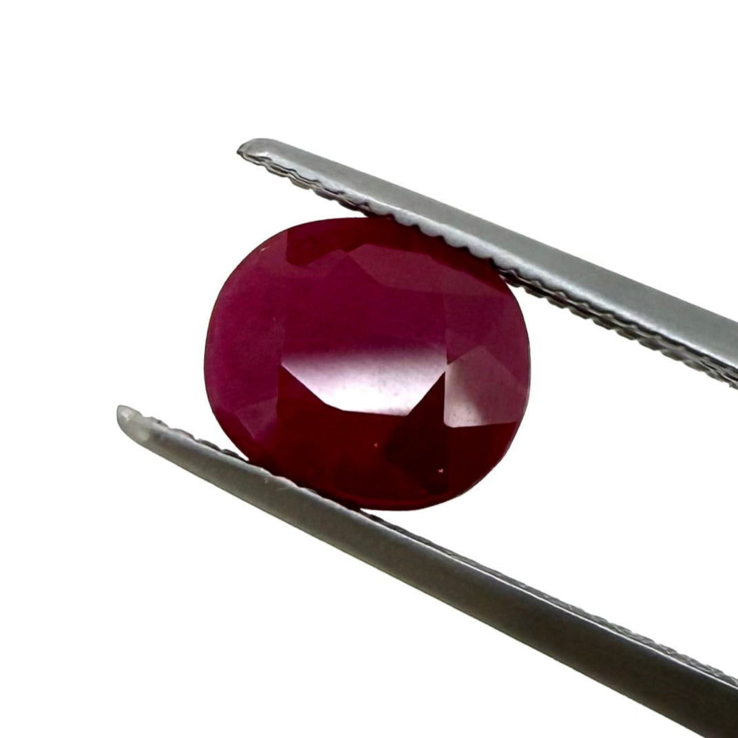 Bordeaux Red Ruby Oval 2.55 Ct