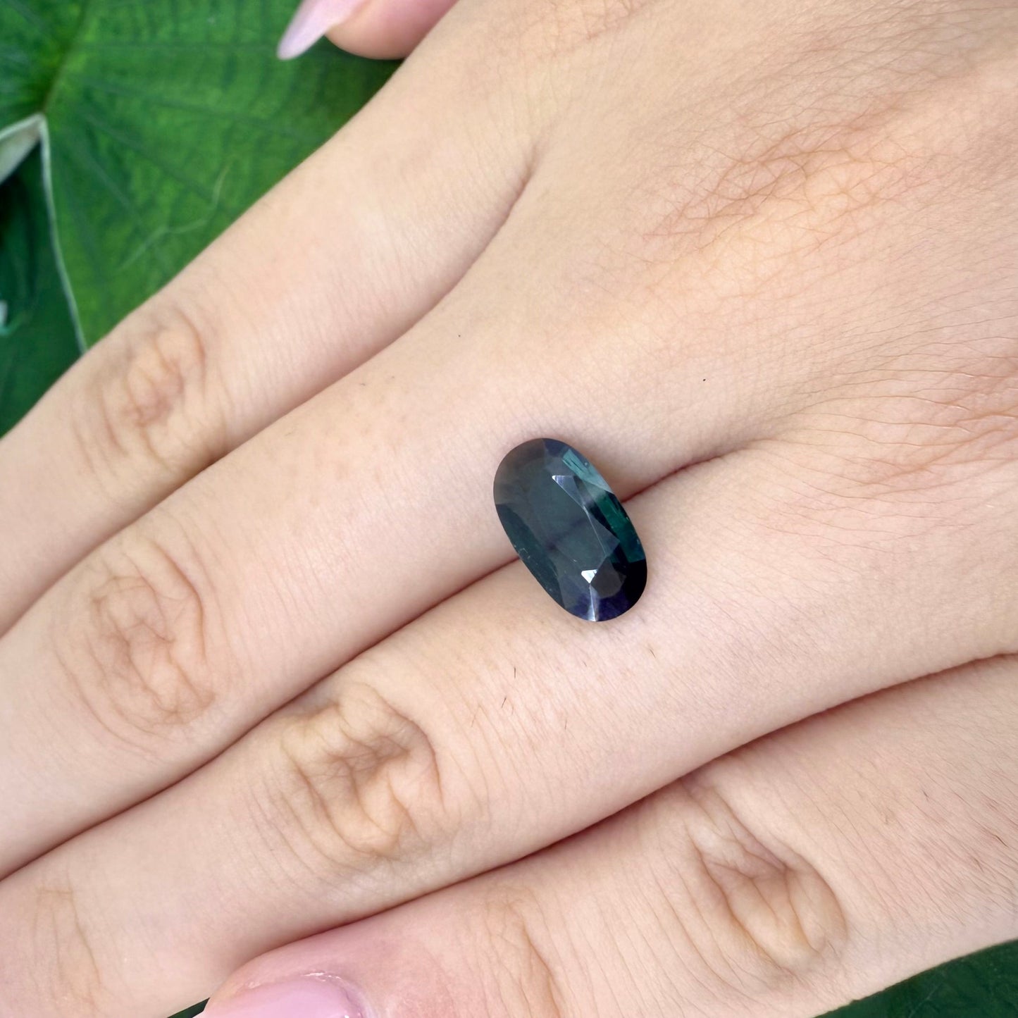 Loose Green Tourmaline gemstone, oval shape