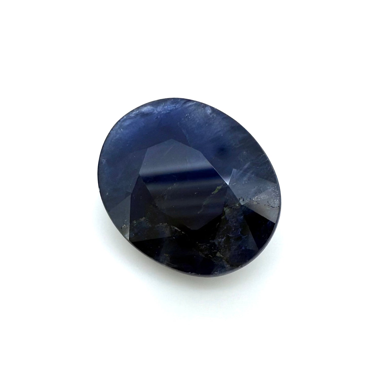 Very Dark Blue Sapphire Oval 5.8 Ct