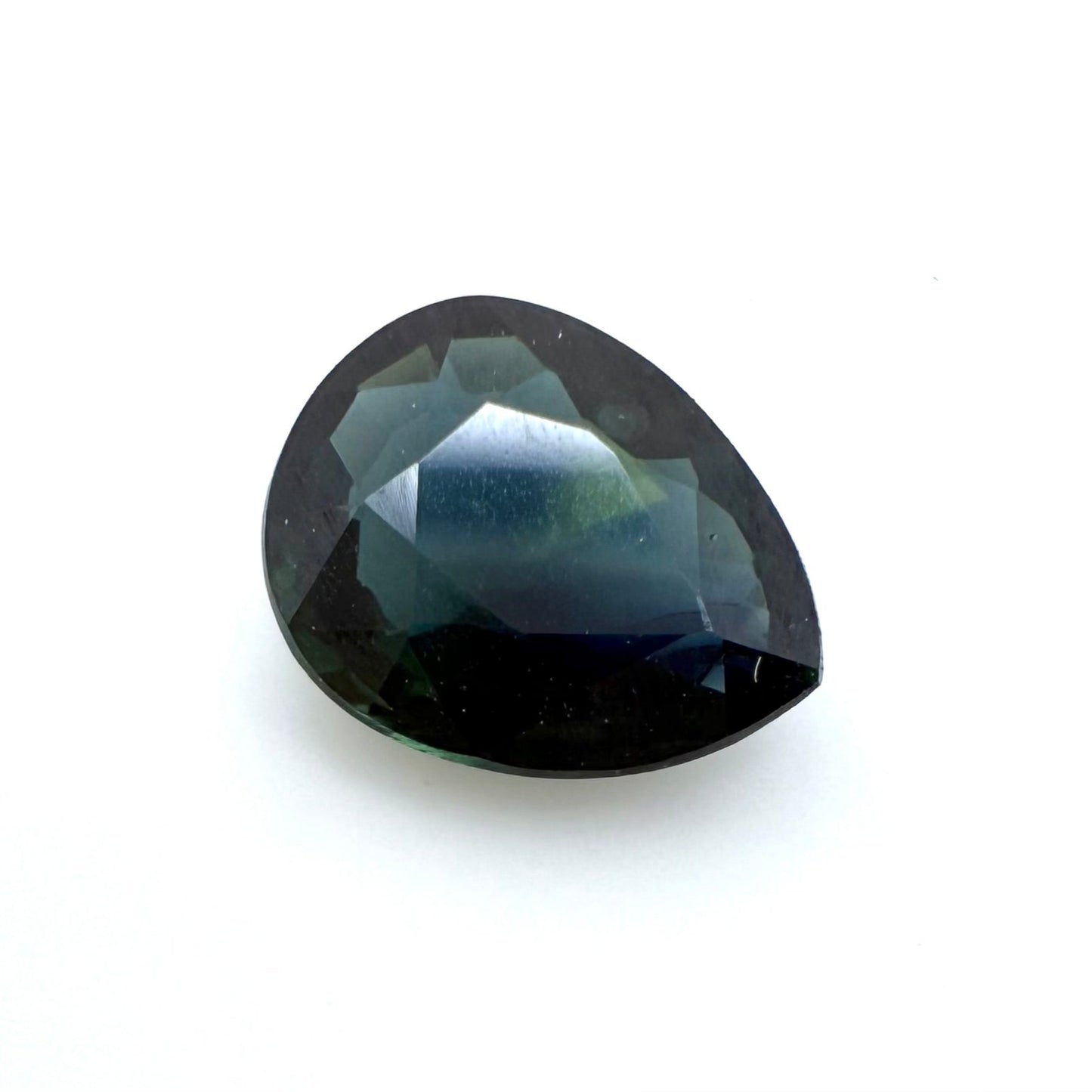 Bi-Color (Blue Hues Green) Sapphire Pear 0.87 Ct