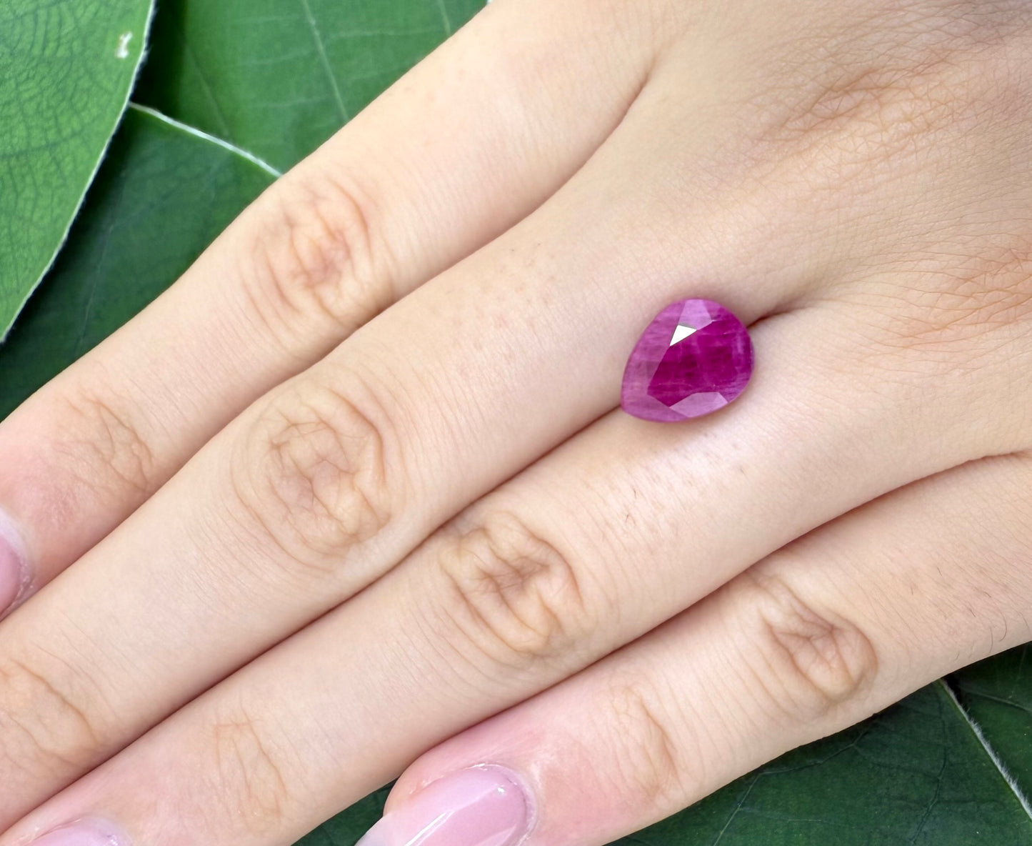 Pink Ruby Pear 4.84 Ct