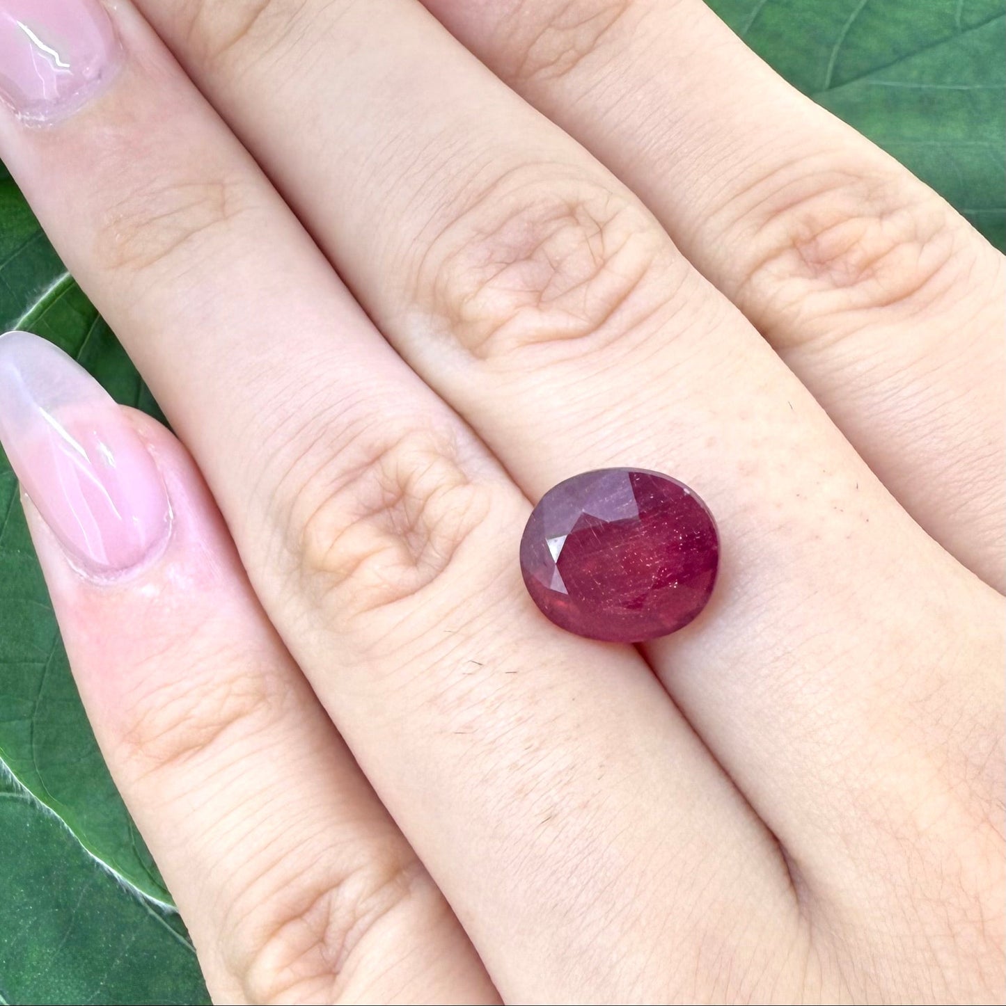 Natural Pigeon Blood Red Ruby gemstone, oval cut