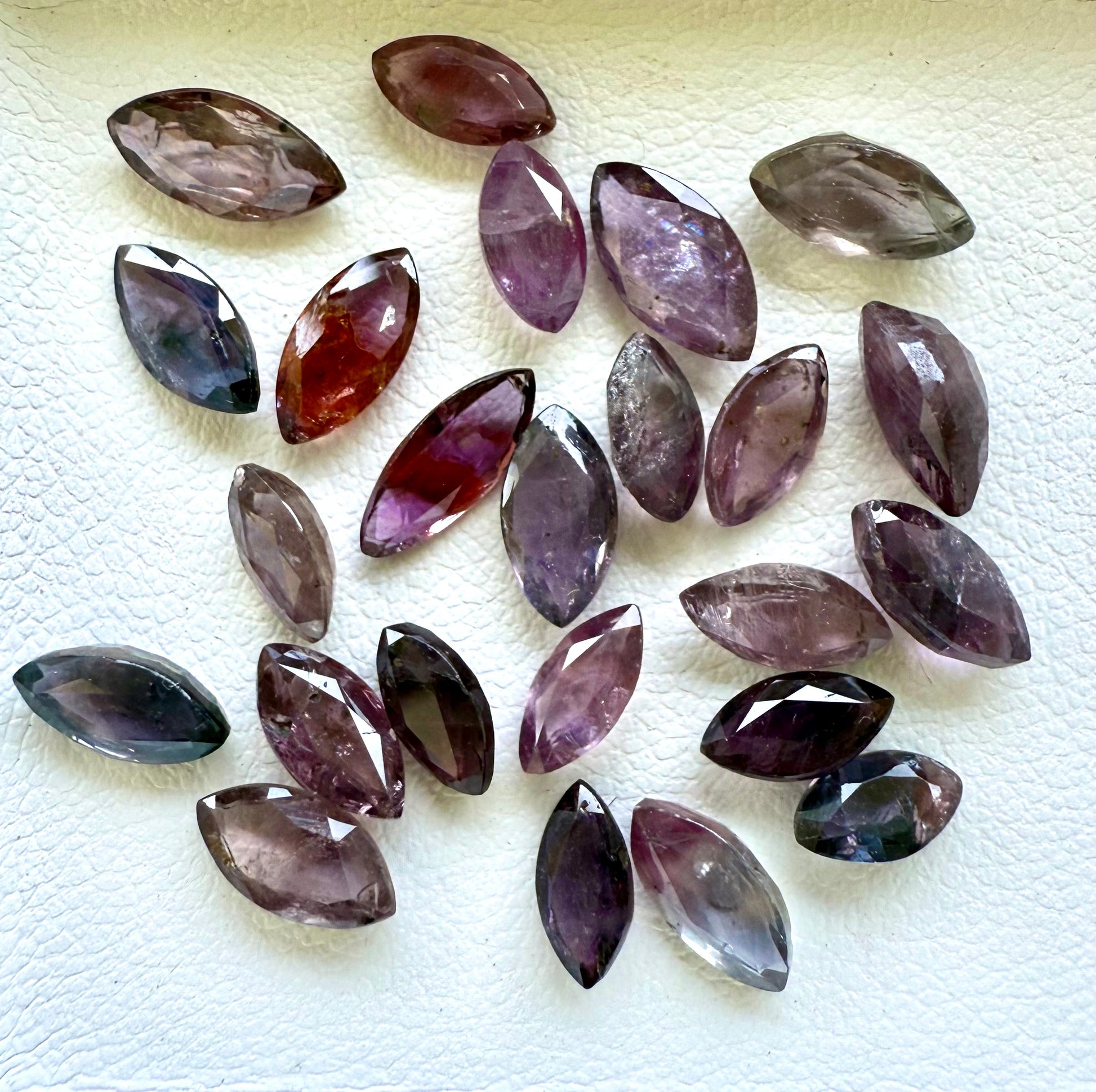 Natural Multicolor Sapphire gemstone lot  marquise cut