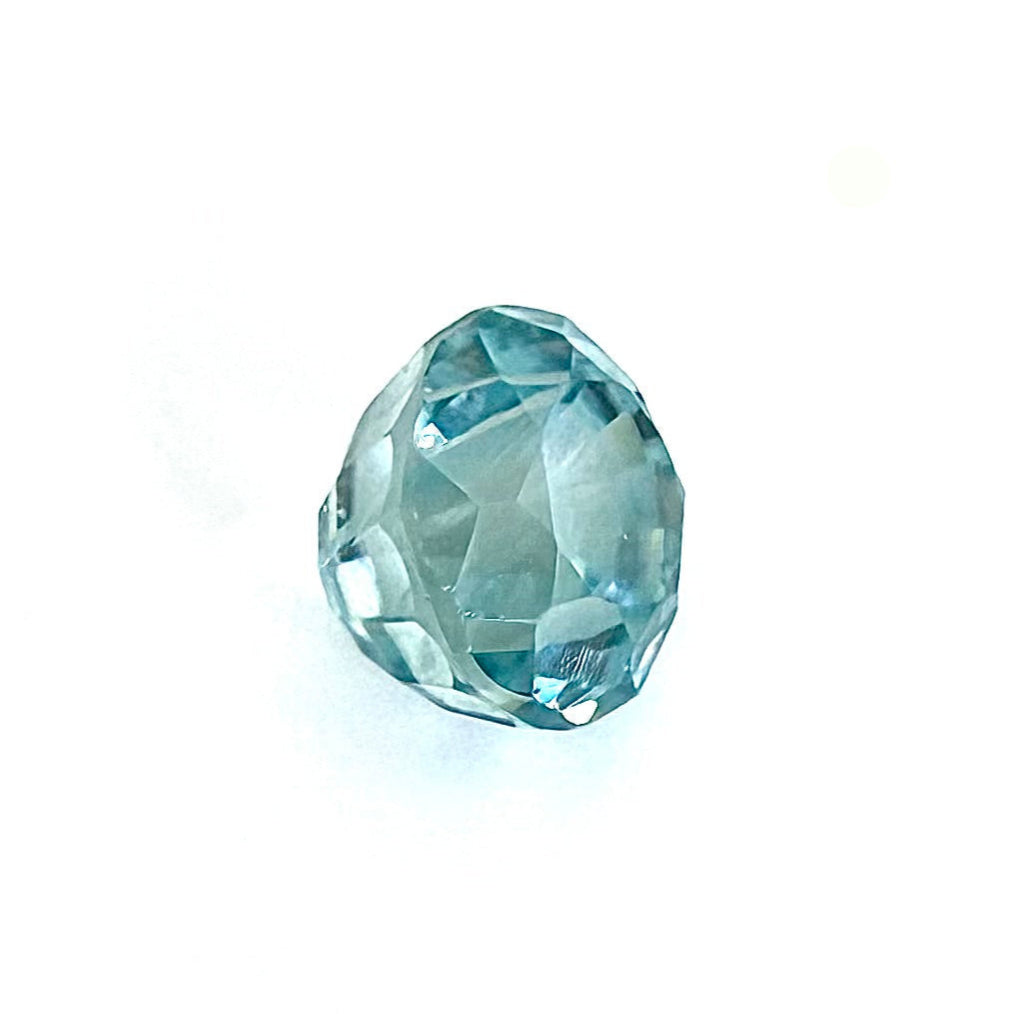 Blue Zircon Round 0.75 Ct