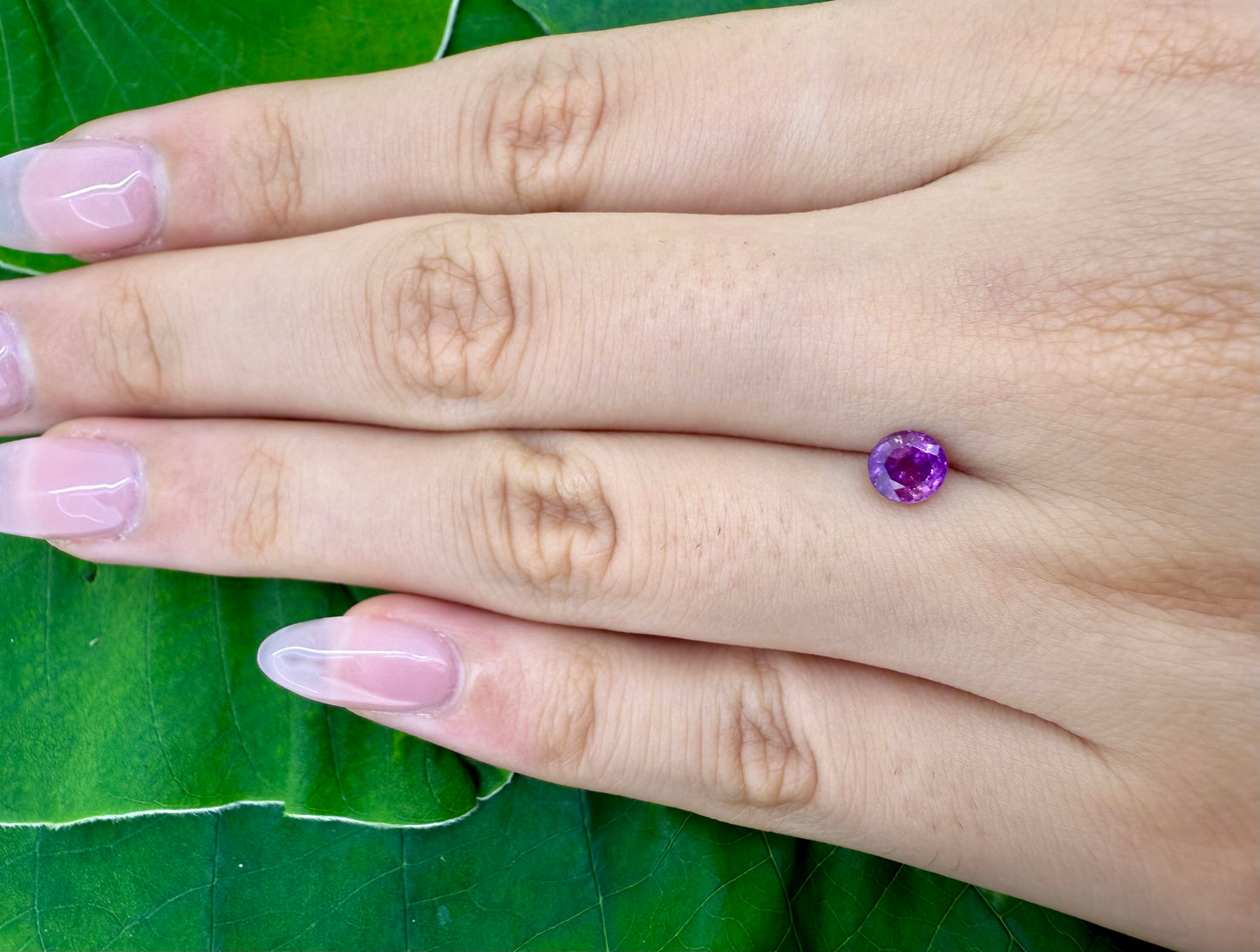Pinkish Purple Sapphire Round 0.68 Ct