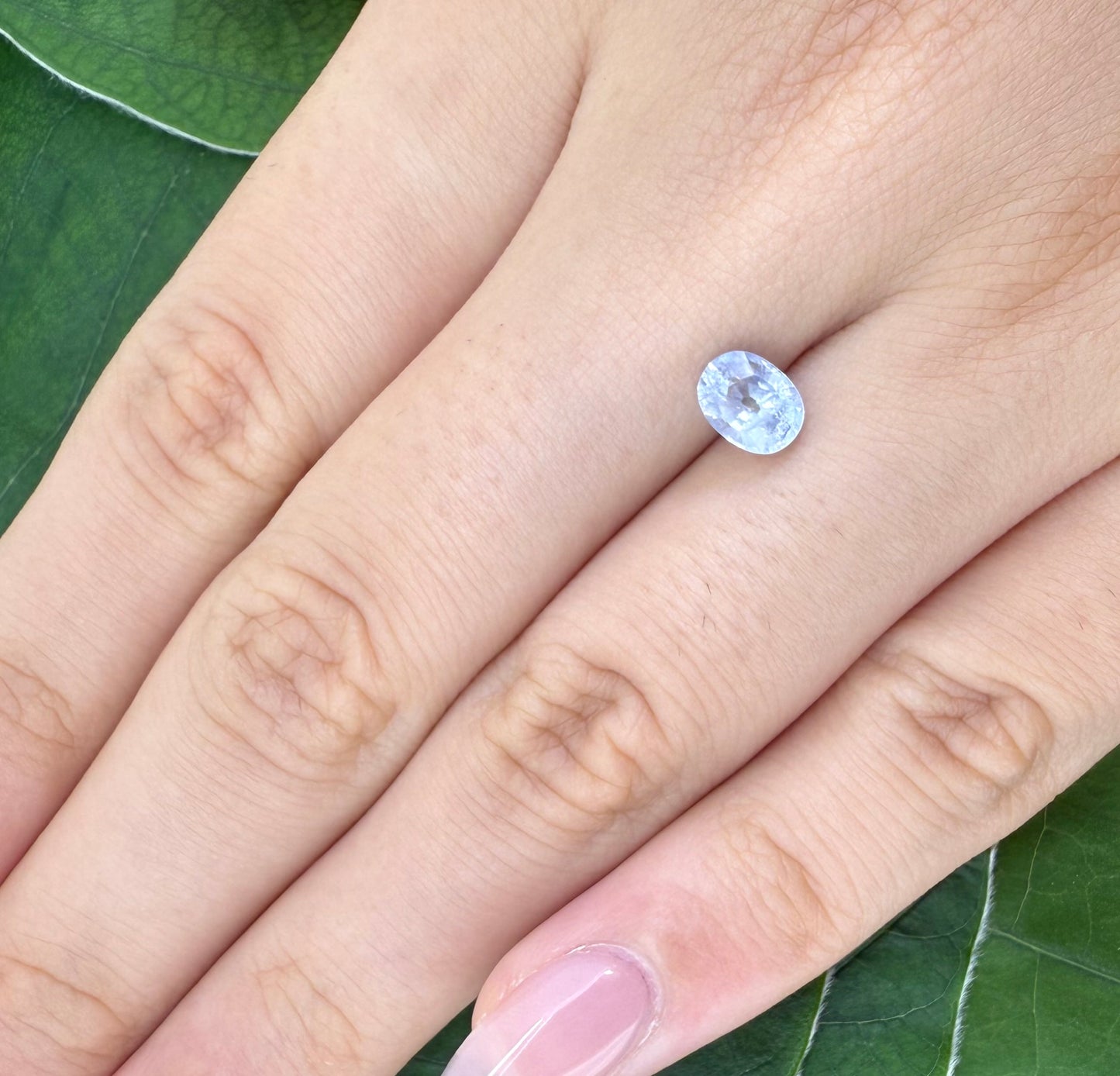 Pastel Blue Aquamarine Oval 1.01 Cts
