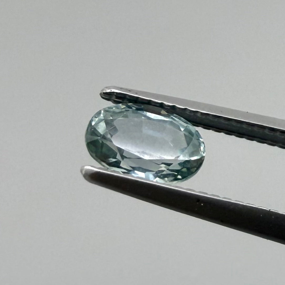 Pastel Green Sapphire Oval 0.71 Ct