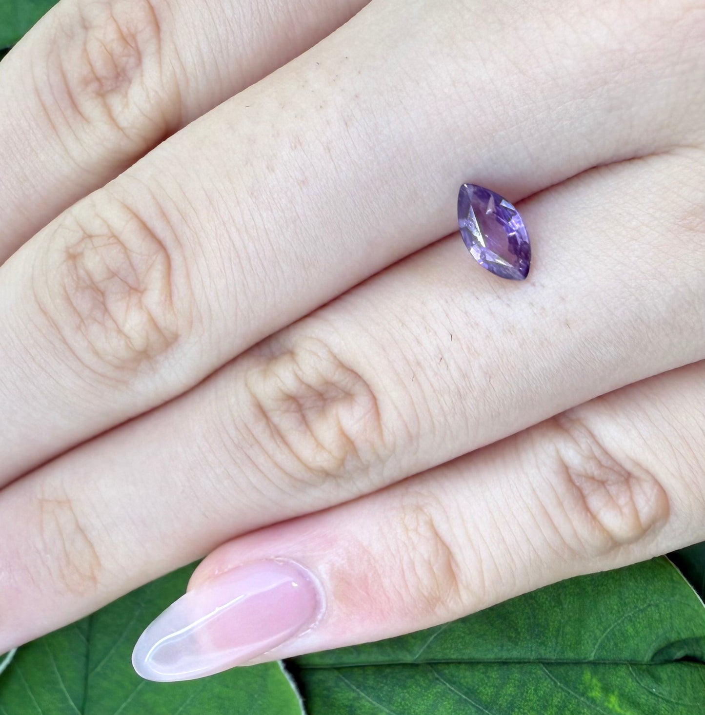 Pink-Purple Sapphire Marquise 0.83 Ct