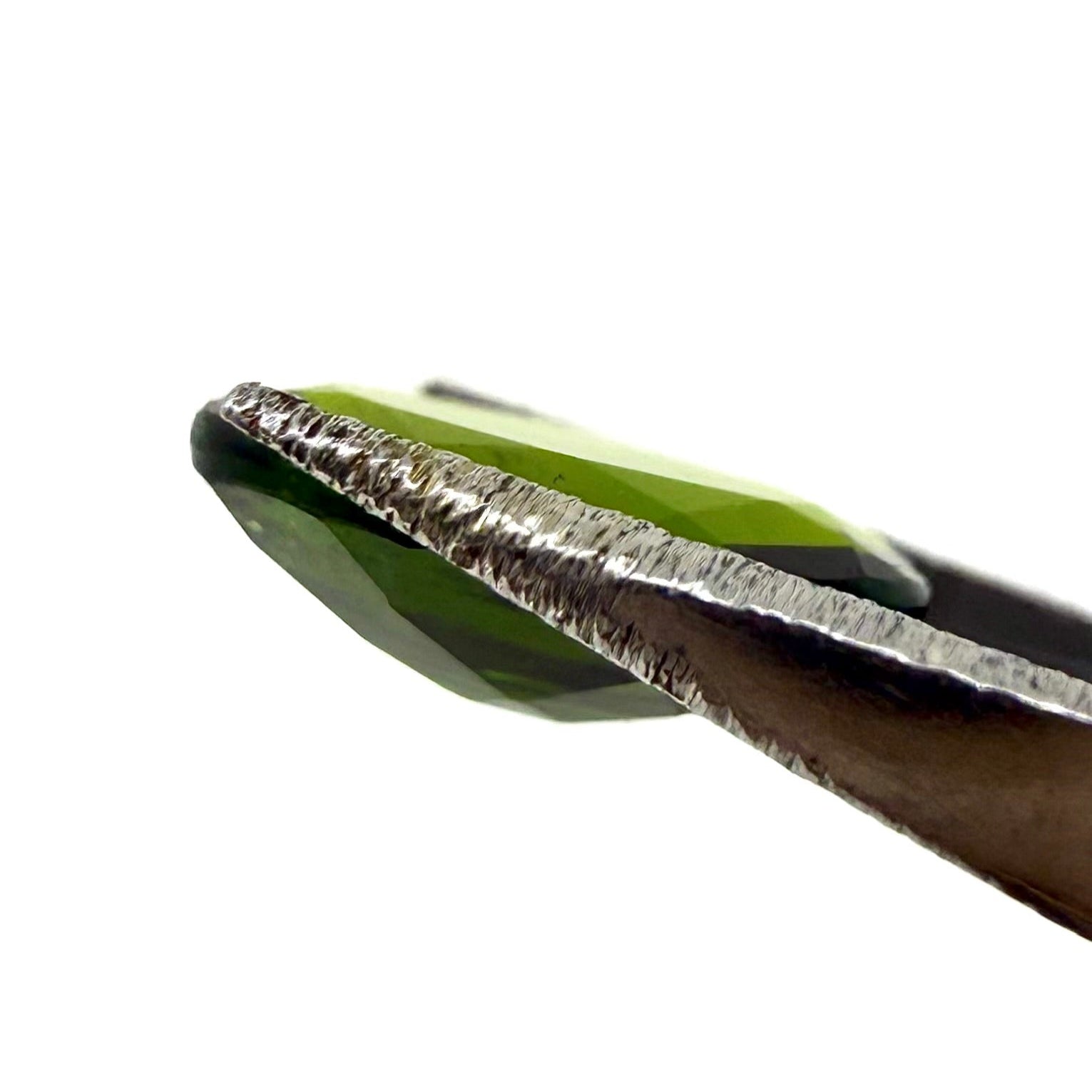 Natural Moss Green Diopside gemstone, oval cut