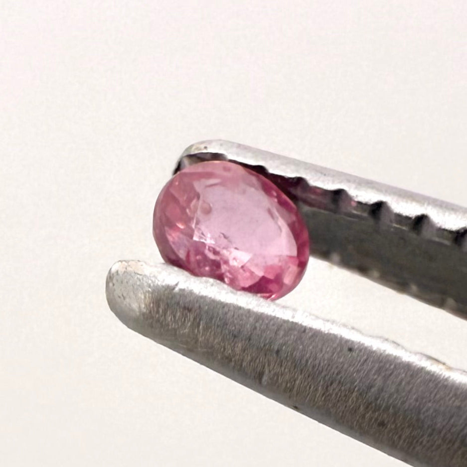 Pale Pink Ruby Round 0.08 Ct