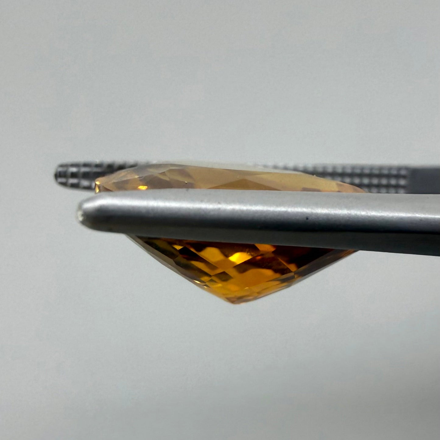 Natural Madeira Citrine gemstone, pear shape