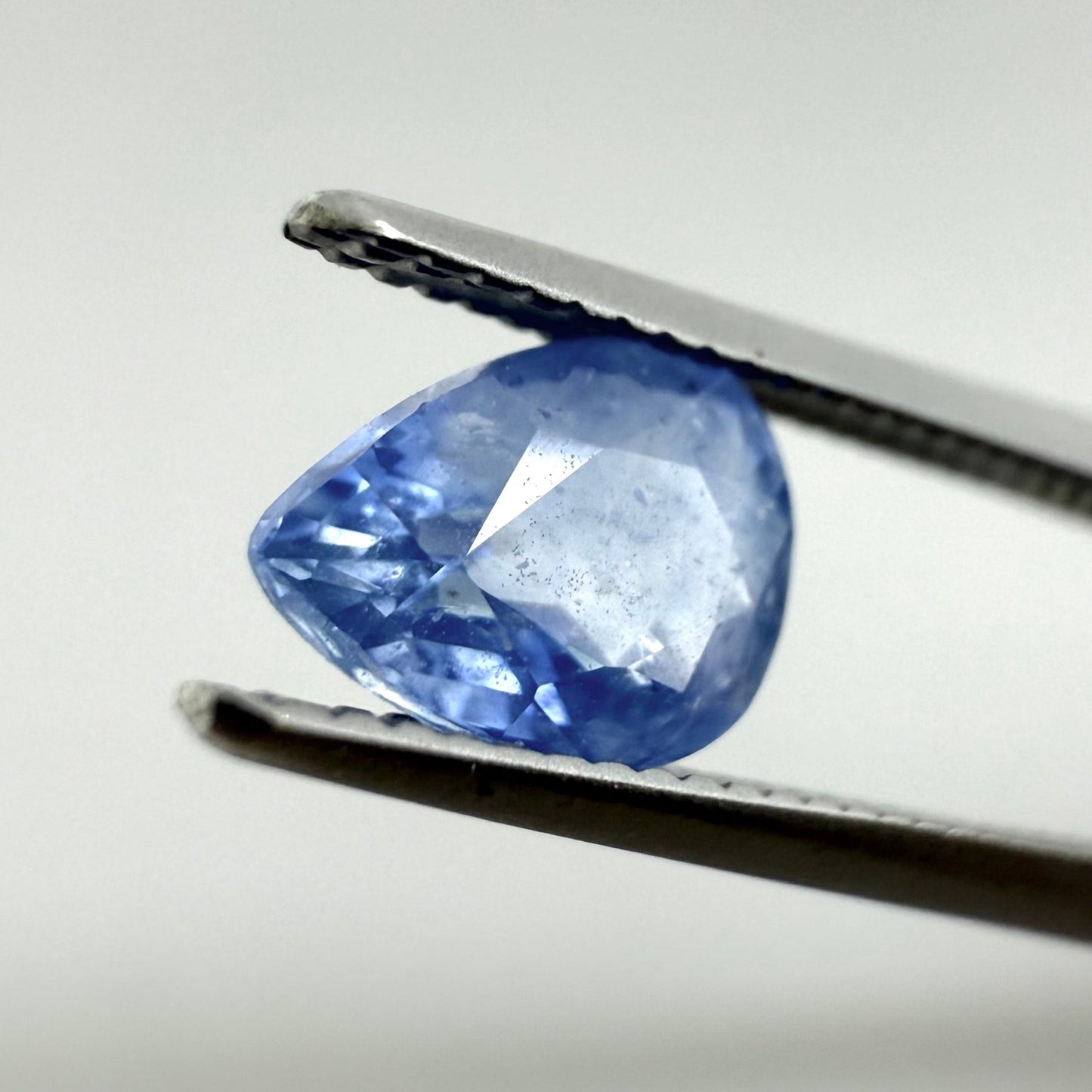 Pale Blue Sapphire Pear 1.0 Ct